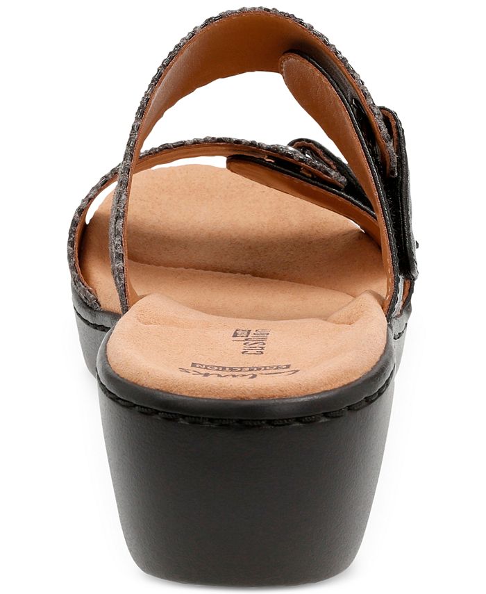 Clarks Women's Delana Brenna Sandals – Casual Wedge With Adjustable Strap