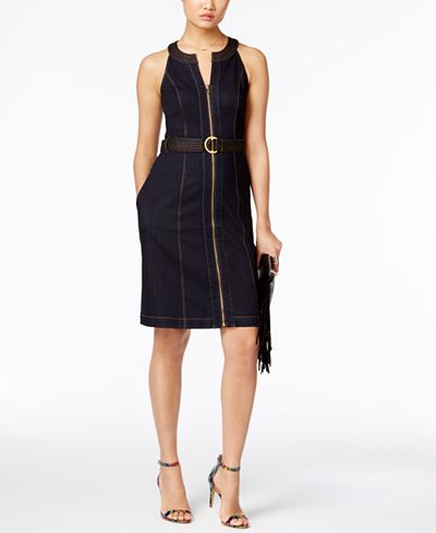 macy's inc denim dress