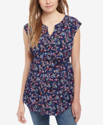 Motherhood Maternity - Maternity Split-Neck Tunic