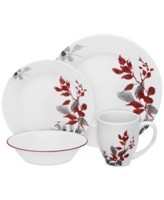 Corelle Kyoto Leaves Round 16 Pc. Set Service for 4 Macy s