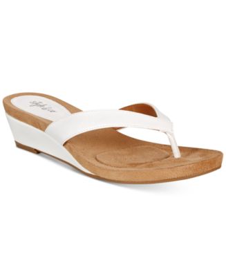 Style & Co Haloe2 Wedge Thong Sandals, Created for Macy's - Macy's