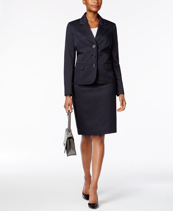 Le Suit Pinstriped Skirt Suit & Reviews - Wear to Work - Women - Macy's