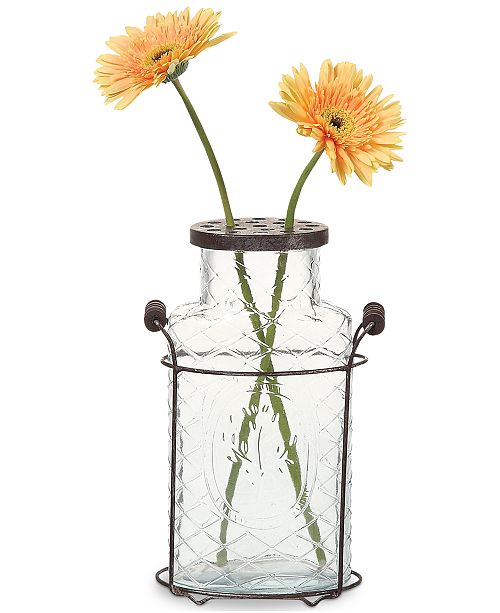 3R Studio Glass Vase with Metal Frog Lid & Reviews Vases Home Decor