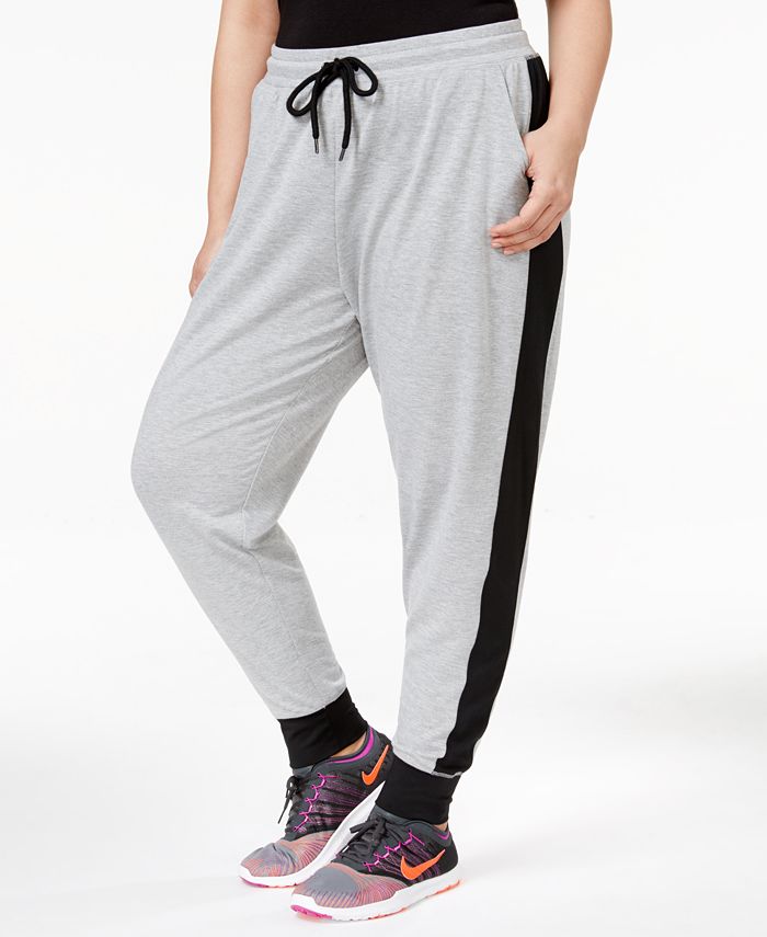 Material Girl Trendy Plus Size Striped Sweatpants, Created for Macy's & Reviews - Pants & Capris