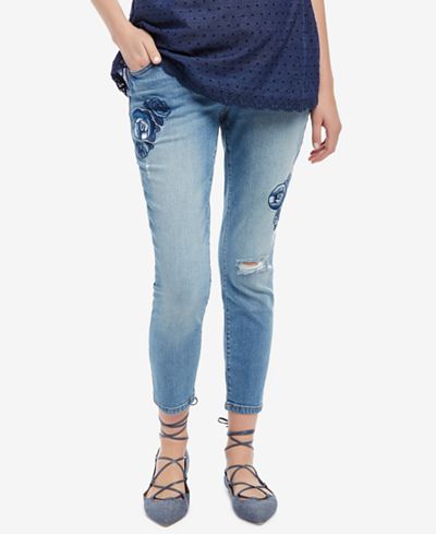 Motherhood Maternity Embellished Skinny Jeans