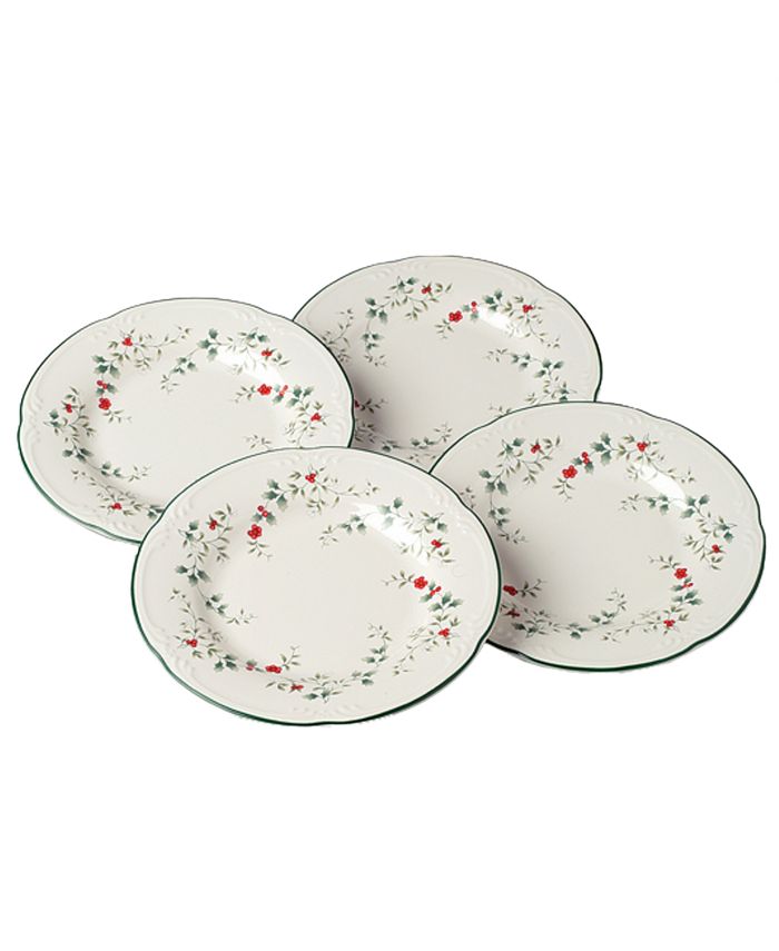 Pfaltzgraff Winterberry Dinner Plates Set of 4 Macy s