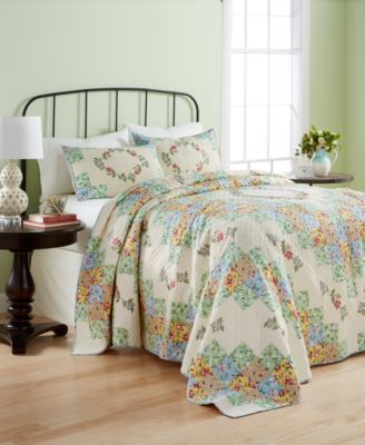 Martha Stewart Collection - Coneflower Diamond Quilted Full Bedspread