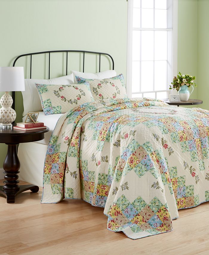 Martha Stewart Collection CLOSEOUT! Cotton Coneflower Diamond Quilted