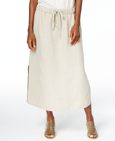 Eileen Fisher Organic Linen Midi Skirt, Regular & Petite