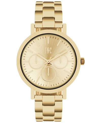 INC International ConceptsWomen's Gold-Tone Bracelet Watch 38mm IN015G, Only at Macy's