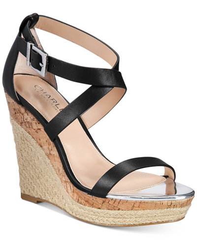 CHARLES By Charles David Aden Espadrille Platfrom Wedge Sandals