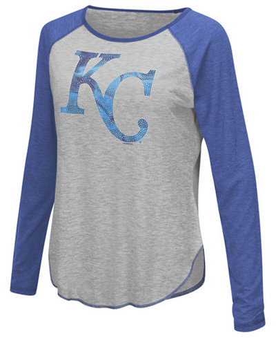 Touch by Alyssa Milano Women's Kansas City Royals Line Drive Long Sleeve T-Shirt