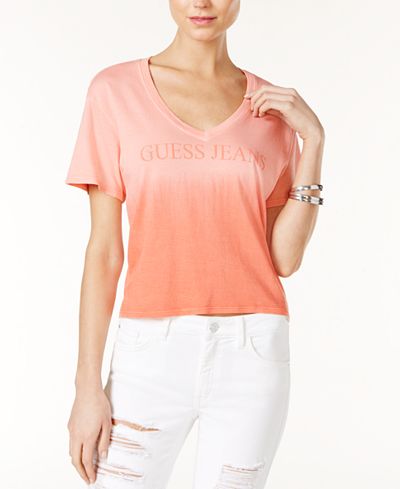 GUESS Cropped Ombré T-Shirt