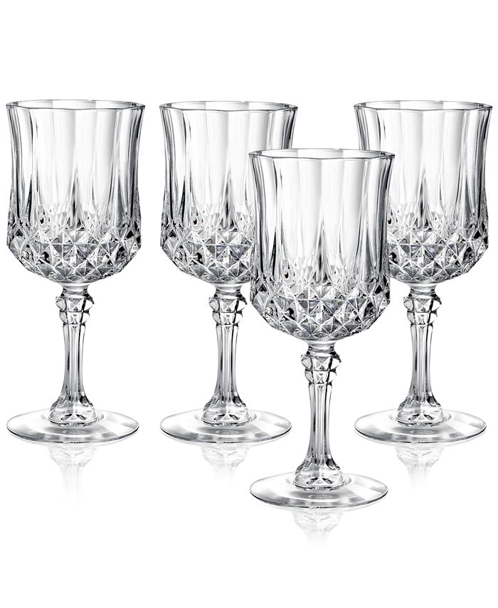 Longchamp Cristal D'Arques Set of 4 Wine Glasses - Macy's