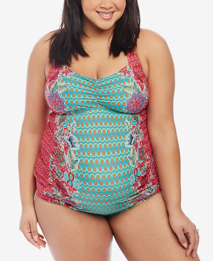 Motherhood Maternity Plus Size Printed Tankini Swimsuit Macy's