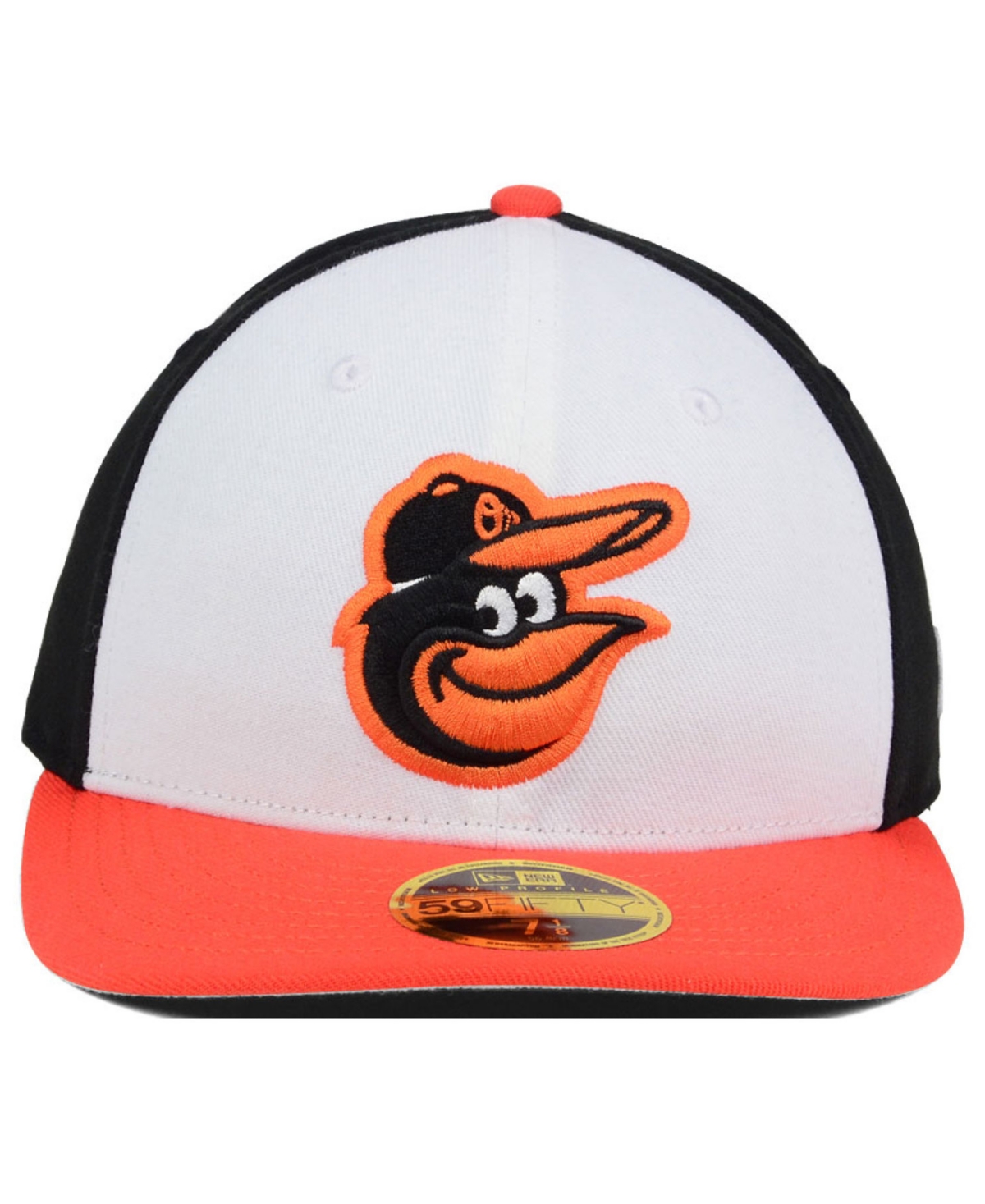 Shop New Era Baltimore Orioles Low Profile Ac Performance 59fifty Cap In Black,white,orange