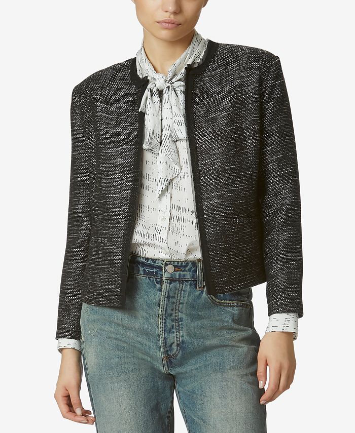 Raw edge shop tweed jacket