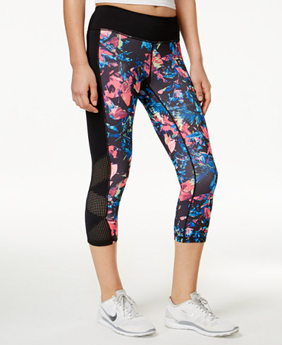 Ideology Floral-Print Cropped Leggings, Only at Macy's