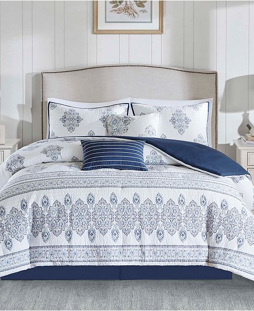 Harbor House Sanibel Quilted Damask Print Duvet Cover Sets