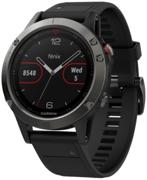 UPC 753759166908 product image for Garmin Men's fenix 5X Sapphire Multisport Black Silicone Band Smart Watch 51mm | upcitemdb.com