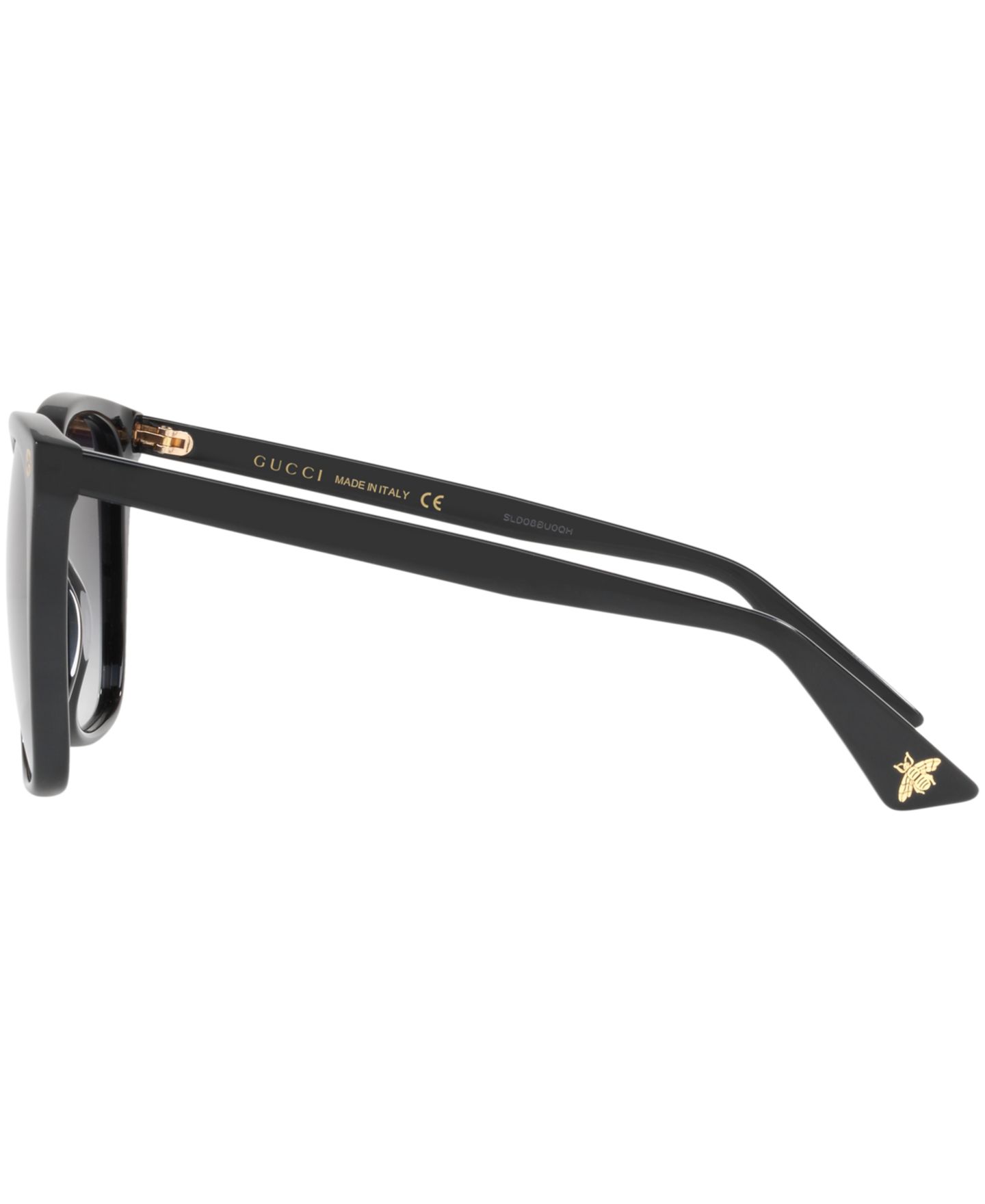 Женские солнцезащитные очки Gucci Sunglasses, GG0022S, цвет: Чёрный / Серый градиентный — фото 6
