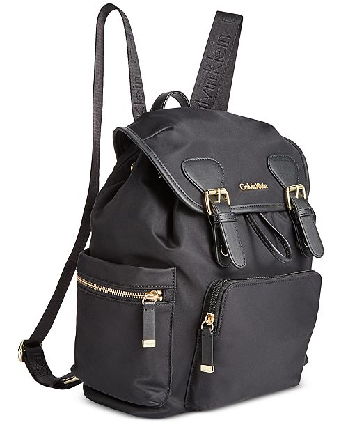 Calvin Klein Double Buckle Backpack - Handbags & Accessories - Macy's