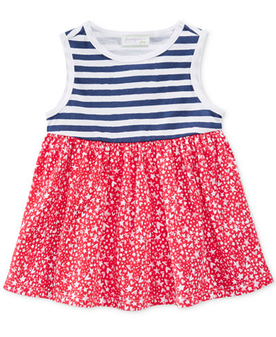 First Impressions Star-Print & Striped Cotton Babydoll Tunic, Baby Girls (0-24 months), Only at Macy's