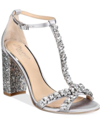 Jewel Badgley Mischka - Carver Block-Heel Evening Sandals