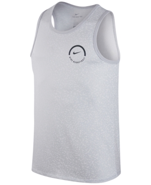 NIKE MEN'S PRINTED DRI-FIT BASKETBALL TANK TOP