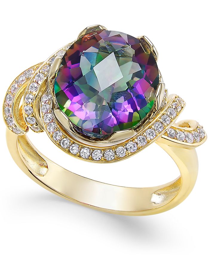 Macy's mystic topaz outlet ring
