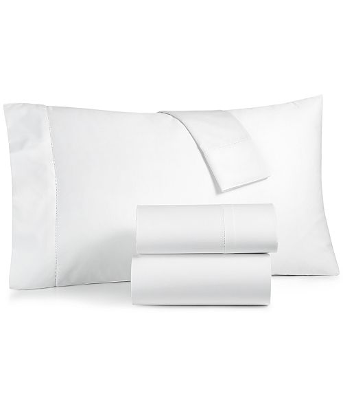 alfani Charter Club Solid 550 Thread Count 100% Cotton 4-Pc. Sheet Set King Exclusively at Macy’s Bed & Bath