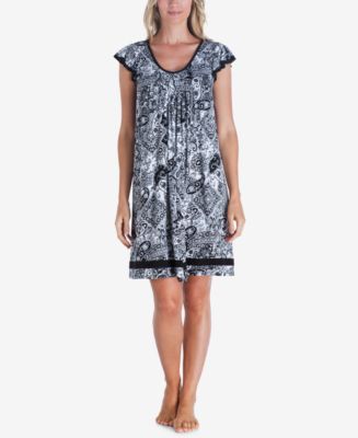Ellen Tracy Yours to Love Short Sleeve Nightgown - Macy's