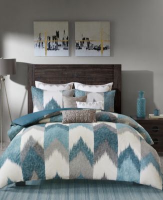 INK+IVY Alpine Chevron Stripe Reversible Comforter Sets - Macy's