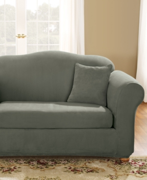 UPC 047293364761 product image for Sure Fit Stretch Faux Suede 2-Piece Loveseat Slipcover Bedding | upcitemdb.com