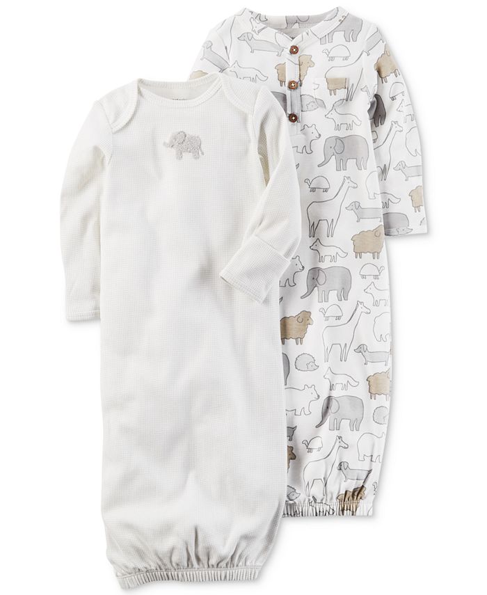 Carter's 2Pk. Elephant Cotton Sleeper Gowns, Baby Boys & Girls Macy's