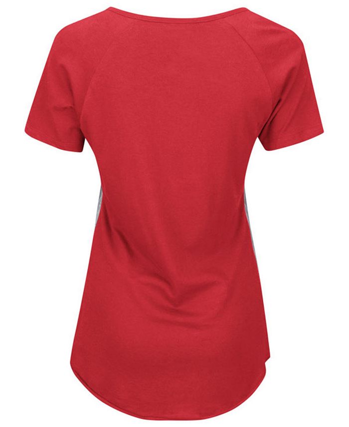 Majestic Women's Cincinnati Reds Every Aspect Pinstripe T-Shirt