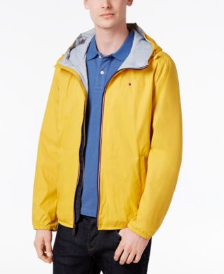 tommy hilfiger yellow white and blue jacket