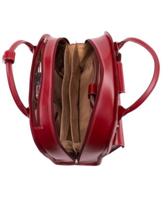 Edgebrook Leather Wheeled Laptop Briefcase