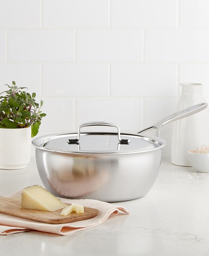 All-Clad Stainless Steel 3.5 Qt. Covered Saucepan - Macy's
