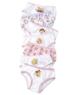 image of Disney-s Princesses 7-Pack Cotton Underwear, Little Girls & Big Girls