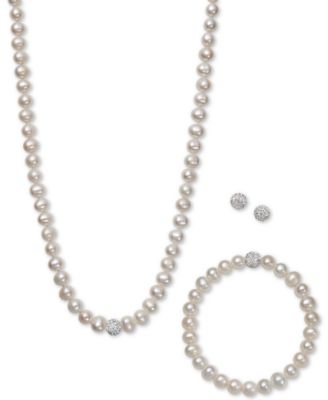 pink cultured pearl necklace