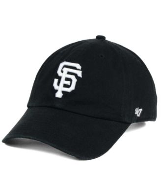 black and white sf giants fitted hat