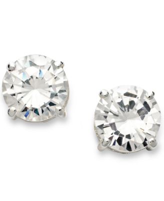 big silver stud earrings