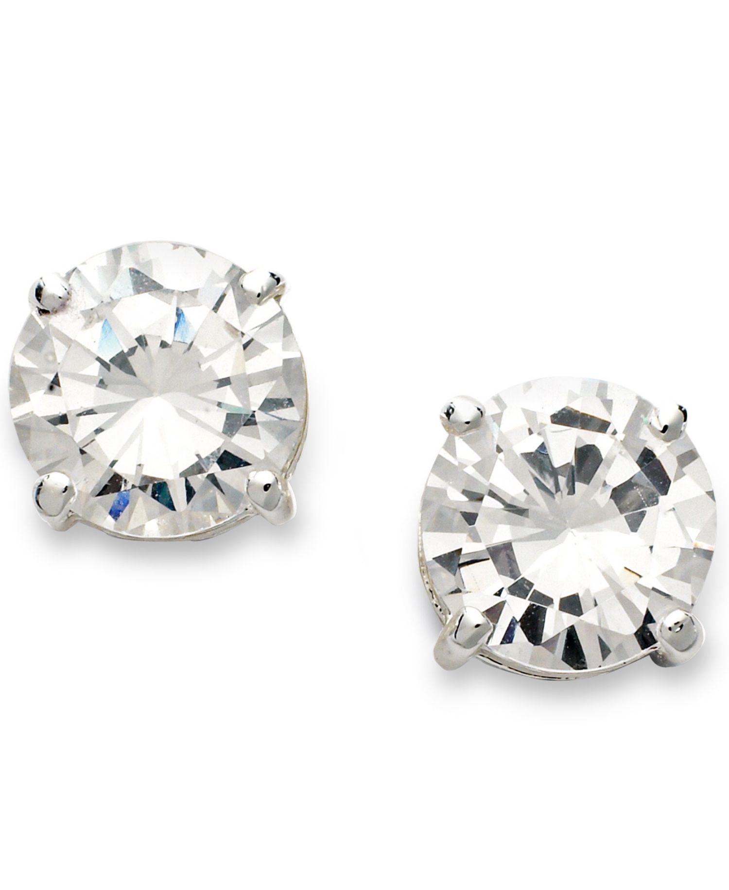 Large Cubic Zirconia Stud Earrings