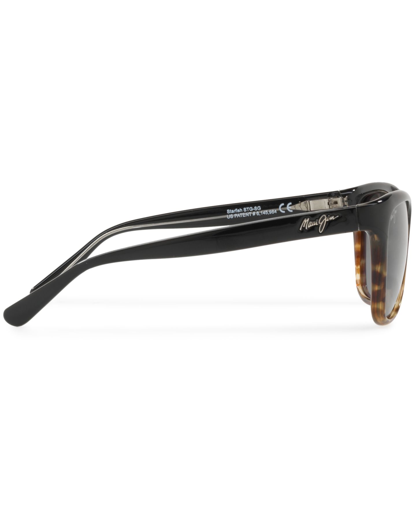 Женские солнцезащитные очки Maui Jim Starfish Polarized Sunglasses, 744, цвет: Чёрный черепаховый / Серый градиентный — фото 4