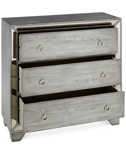 JLA Home Garner 3 Drawer Mirrored Chest, Quick Ship Furniture Macy's