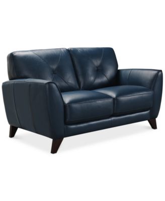 Myia 82" Tufted Back Leather Sofa and 62" Loveseat Set, Created for Macy's