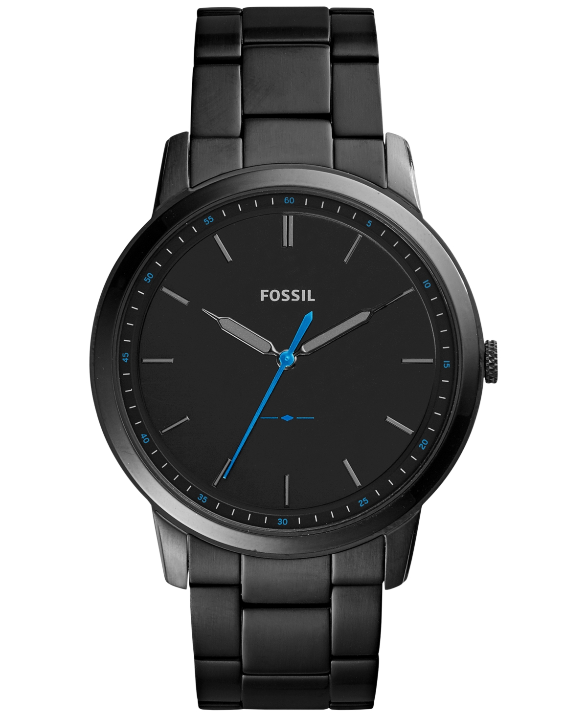 Fossil Men's The Minimalist Black Stainless Steel Bracelet Watch 44mm FS5308