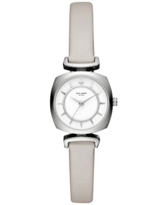 kate spade new york - Women's Barrow Clocktower Gray Leather Strap Watch 24mm KSW1321