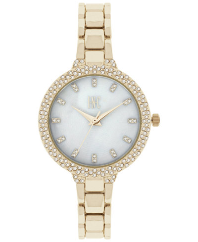 INC International Concepts Women's May Gold-Tone Bracelet Watch 34mm, Only at Macy's